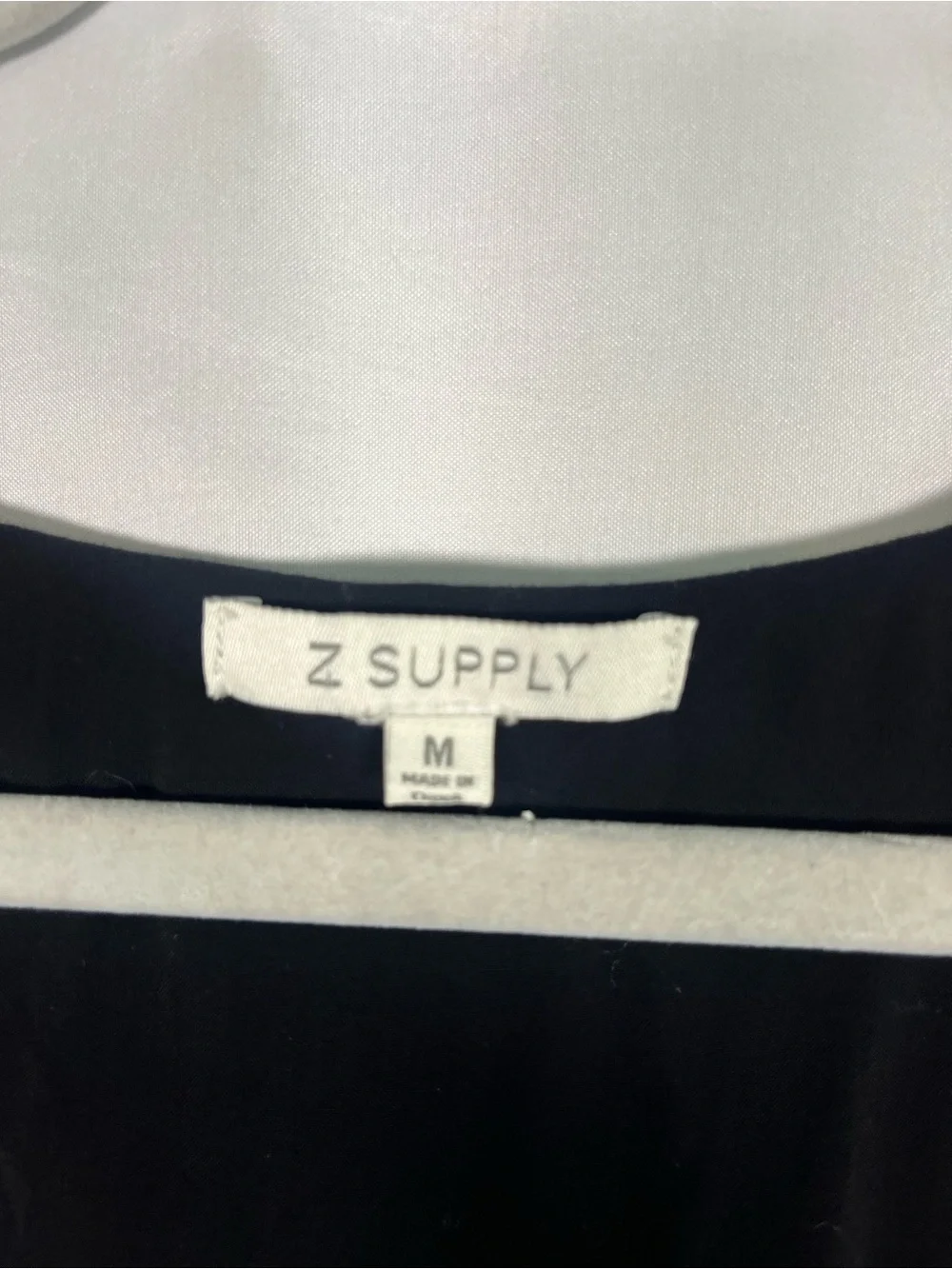 Z supply black ryker puff sleeve a line mini dress sz m